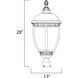 Knob Hill DC 3 Light 28 inch Sienna Outdoor Pole/Post Mount