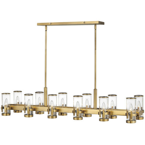 Reeve LED 46 inch Heritage Brass Indoor Linear Chandelier Ceiling Light