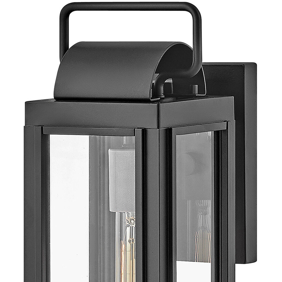 Heritage Sag Harbor LED 16 inch Black with Burnished Bronze Outdoor Wall Mount Lantern, Small