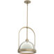 Atlas 1 Light 13.9 inch Soft Gold and Sterling Pendant Ceiling Light in Soft Gold/Sterling, Small
