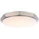 Grommet 1 Light 16 inch Brushed Nickel Flush Mount Ceiling Light in 3500K, 16in.