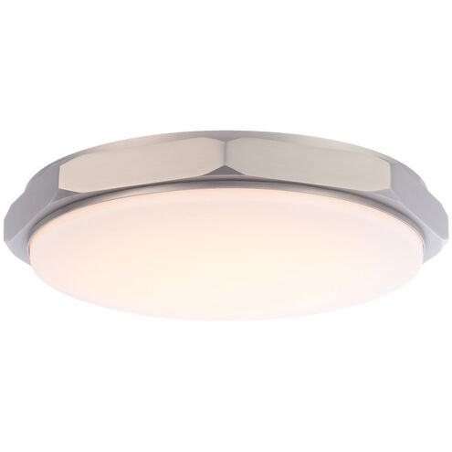 Grommet 1 Light 16 inch Brushed Nickel Flush Mount Ceiling Light in 3500K, 16in.