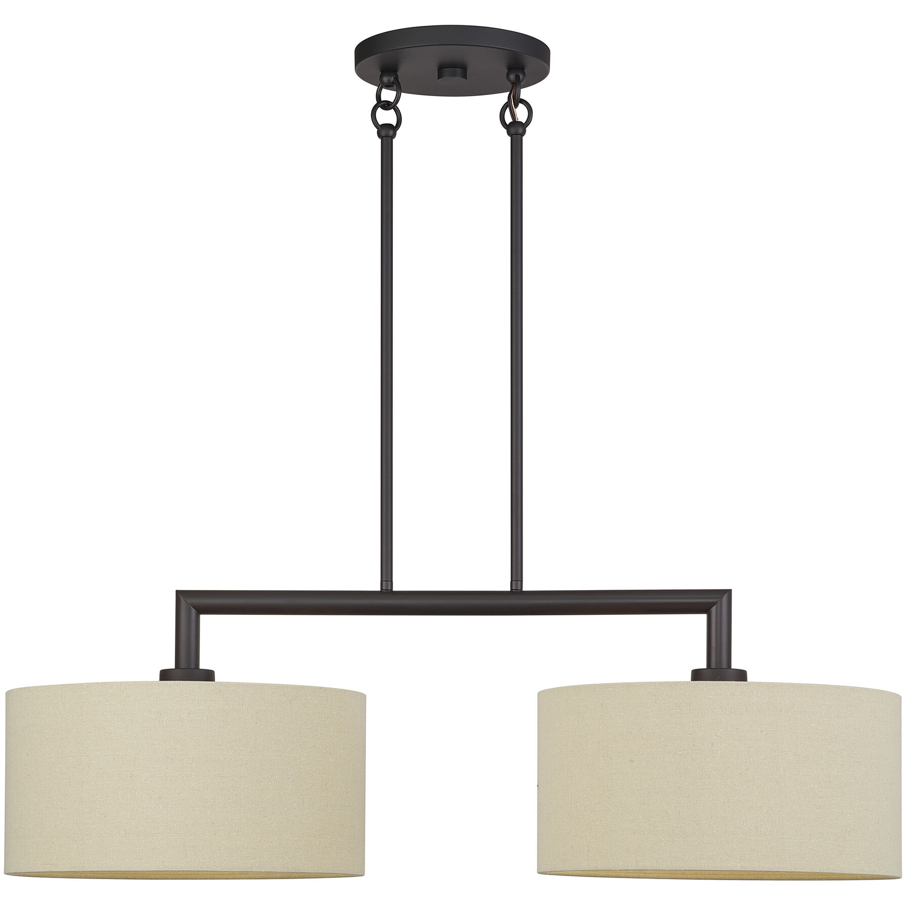 Bellingham 2 Light 35 inch Bronze Linear Chandelier Ceiling Light, Large