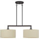 Bellingham 2 Light 35 inch Bronze Linear Chandelier Ceiling Light, Large
