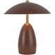 Alora Mood Poppy 10.63 inch 3 watt Burgundy Table Lamp Portable Light