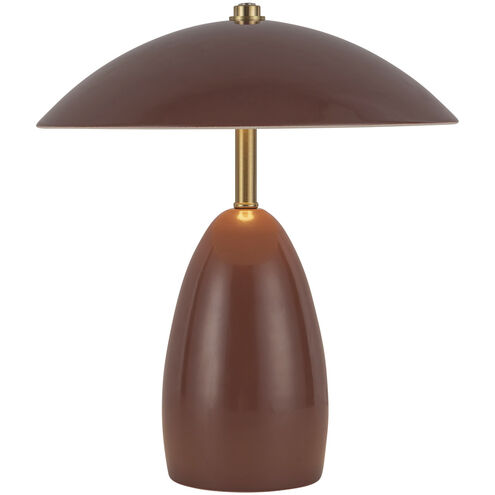 Alora Mood Poppy 10.63 inch 3 watt Burgundy Table Lamp Portable Light