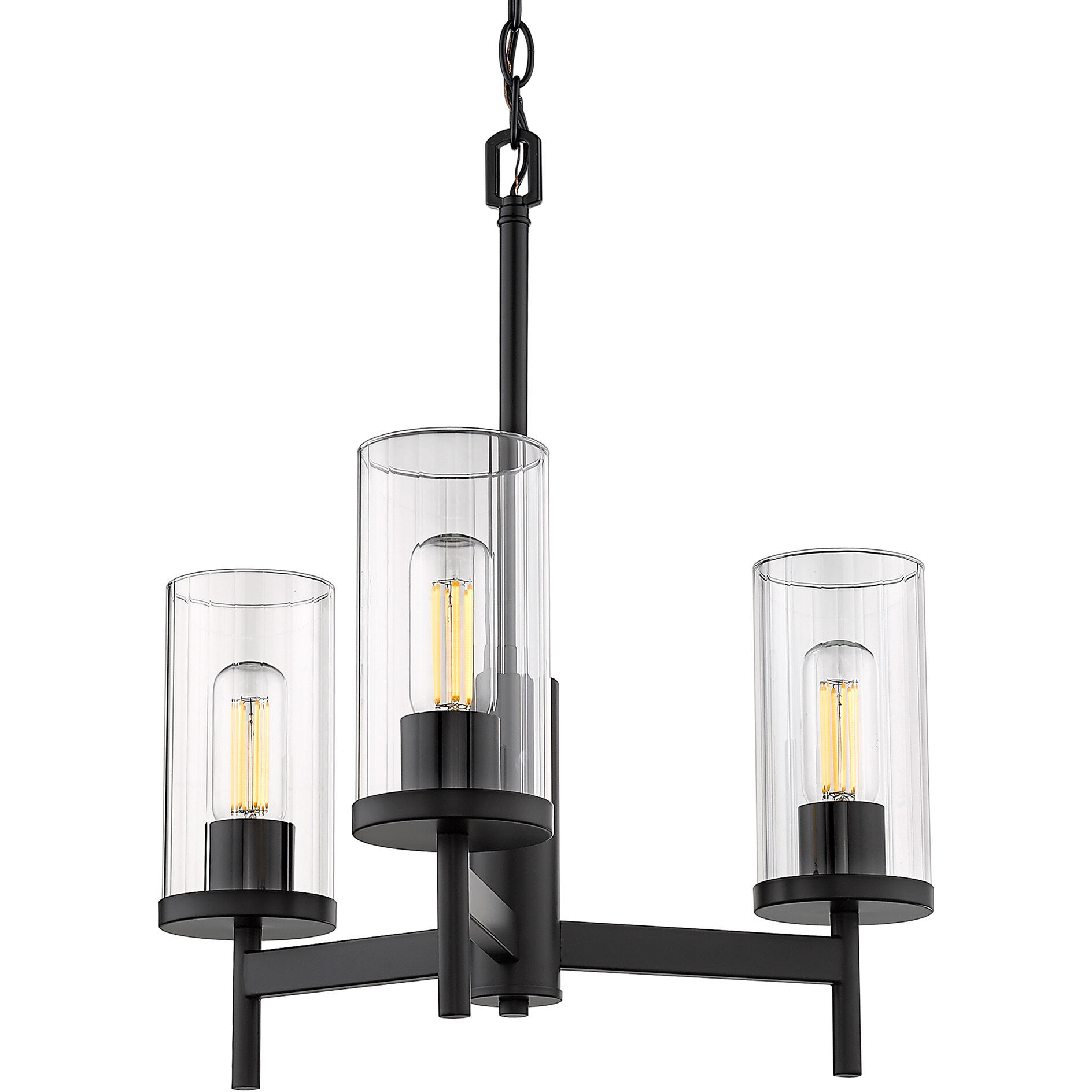 Winslett 19.5 inch 60.00 watt Matte Black Chandelier Ceiling Light, Mini