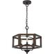 Renton 3 Light 16 inch Oak Chandelier Ceiling Light