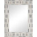 Derse 41.25 X 31.75 inch Ivory with Multicolor and Mirror Wall Mirror