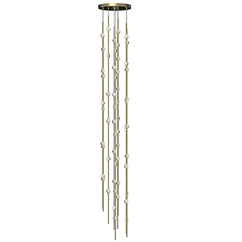 Constellation Andromeda LED 12 inch Satin Brass Pendant Ceiling Light