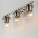 Corona 3 Light 19.25 inch Satin Nickel Bath Vanity Wall Light in Clear