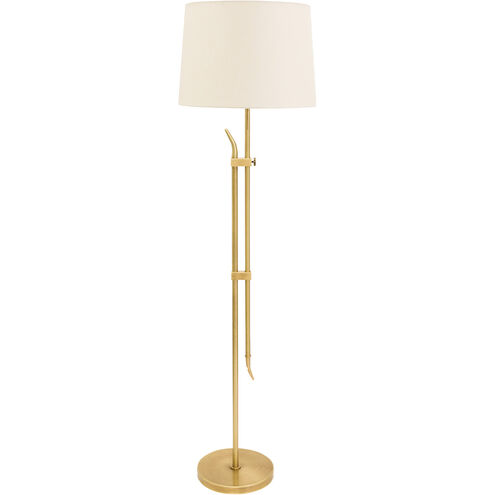Windsor 61 inch 150 watt Antique Brass Floor Lamp Portable Light