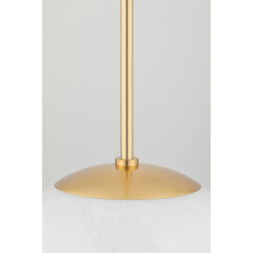 Burlington 1 Light 12 inch Aged Brass Pendant Ceiling Light, Globe/Orb