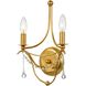 Metro Bath Wall Light in Antique Gold