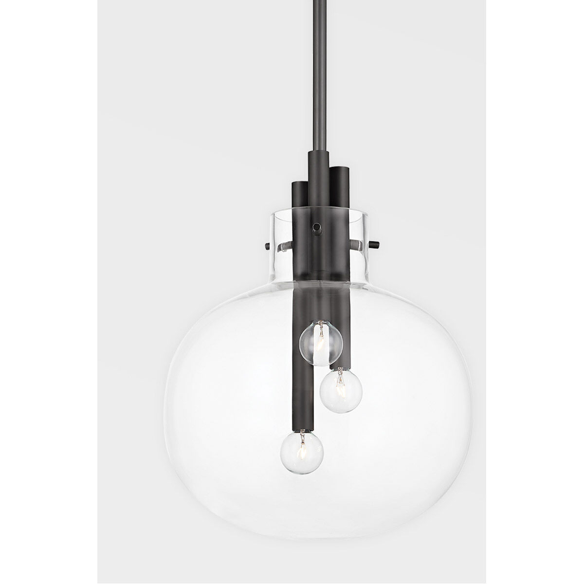 Hempstead 3 Light 13.75 inch Black Brass Pendant Ceiling Light, Small