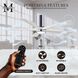 Atlas Irene-5HLK 60 inch Polished Chrome with Matte White Blades Ceiling Fan, Flush Mounted