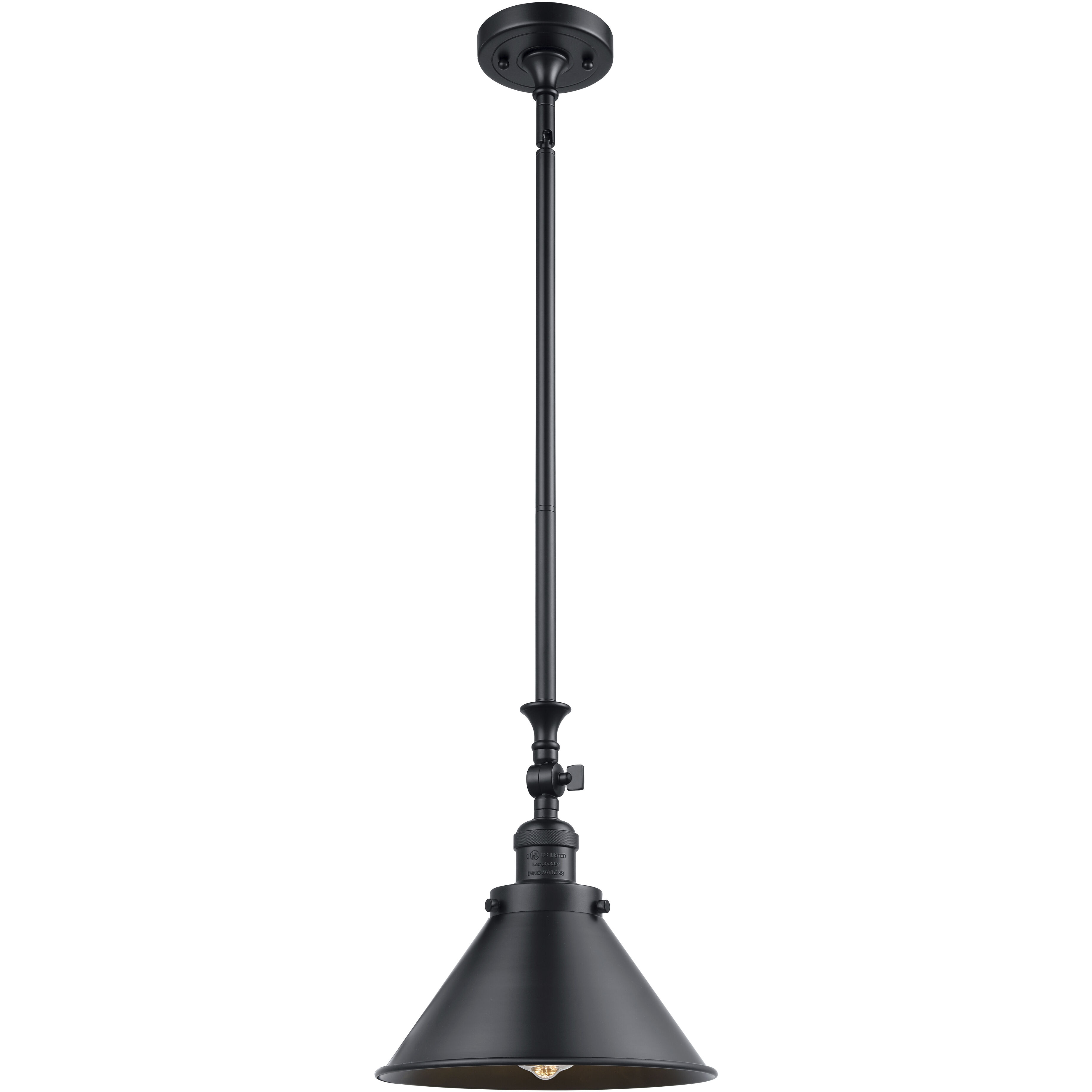 Franklin Restoration Briarcliff LED 10 inch Matte Black Mini Pendant Ceiling Light, Franklin Restoration