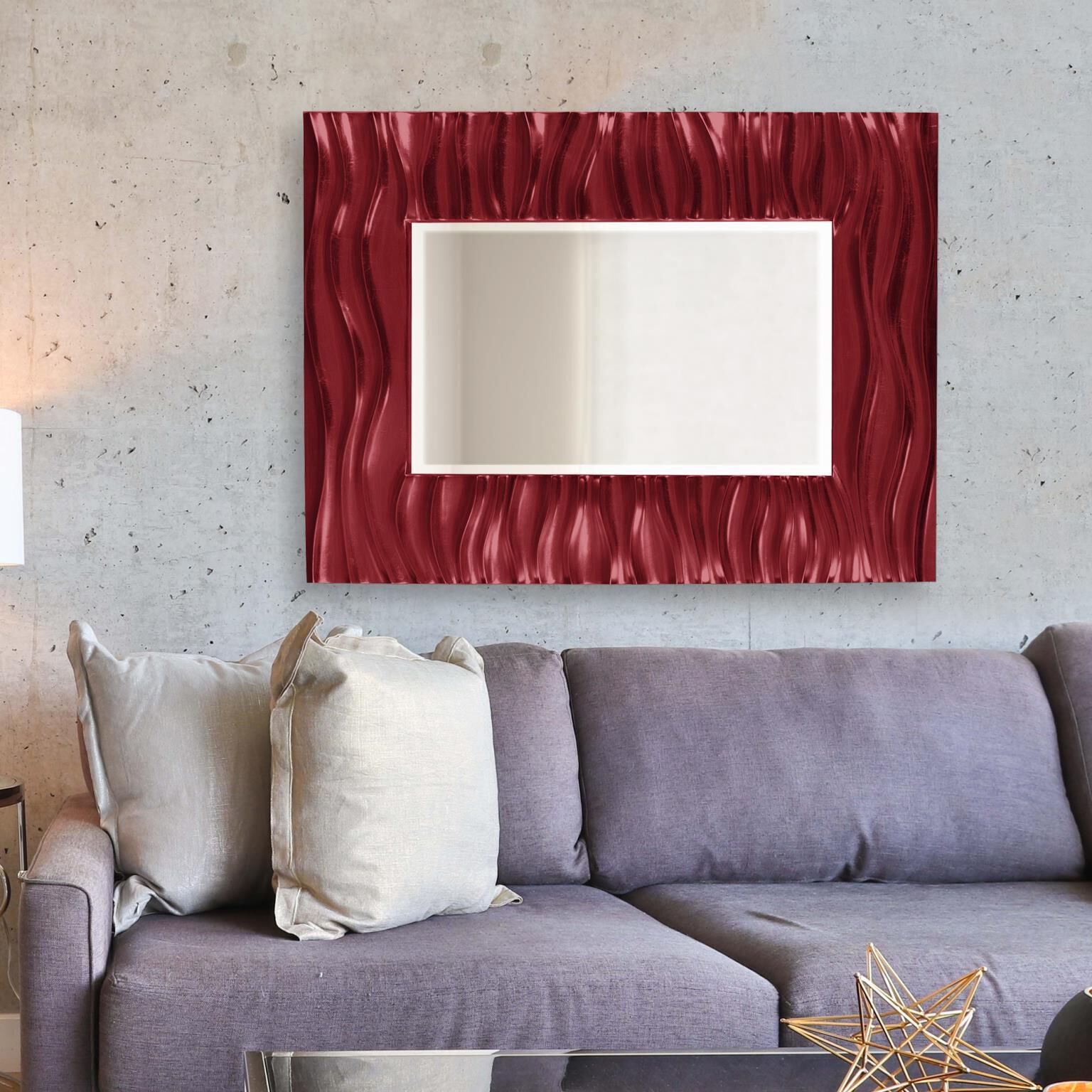 Zenith 39 X 31 inch Burgundy Mirror