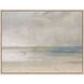 Pastel Seascape Gray and Beige and Blue and Green Framed Art