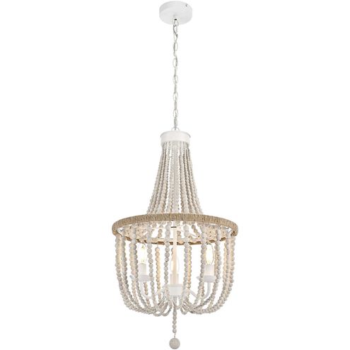 Jolie 3 Light 16 inch Antique White Pendant Ceiling Light