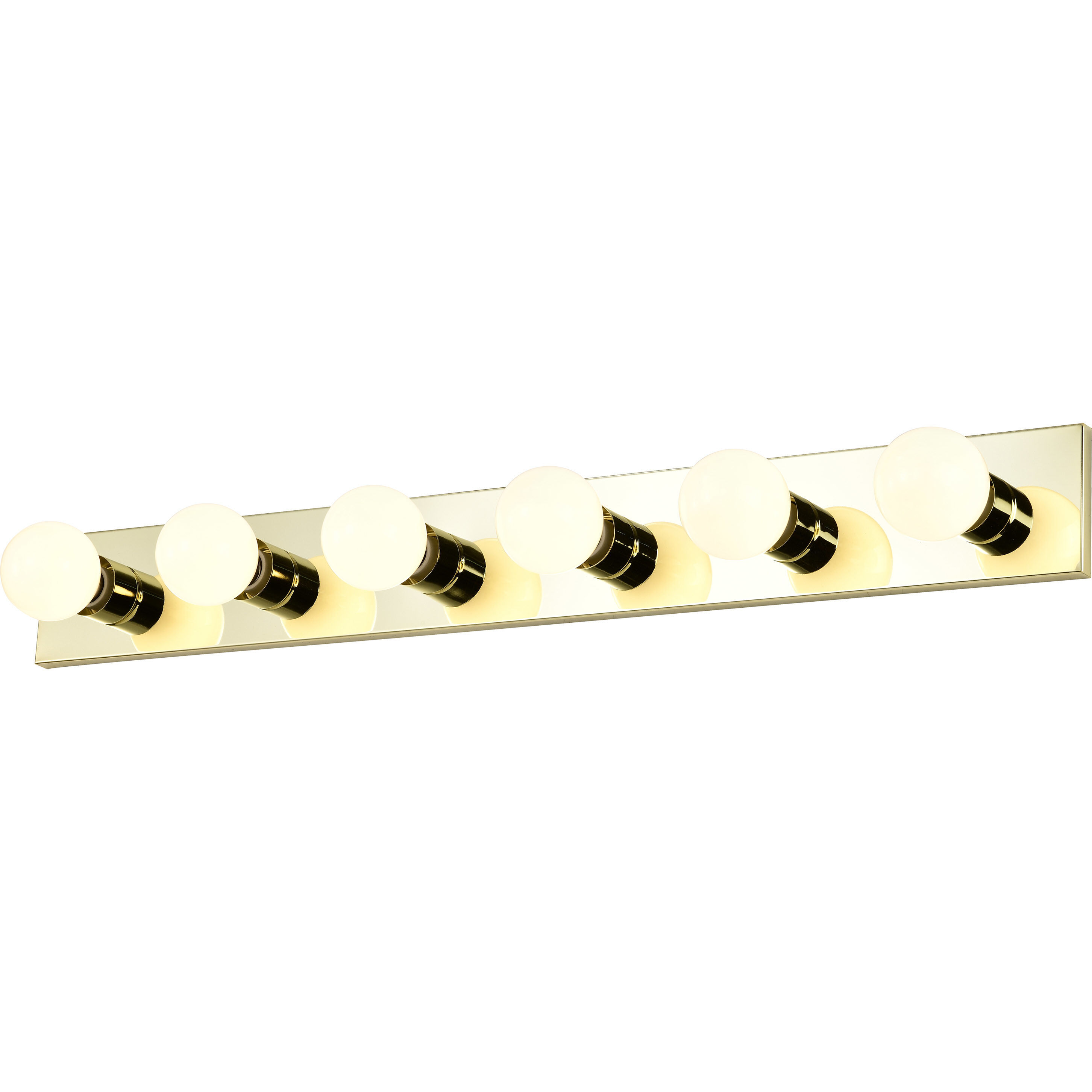 Brentwood 6 Light 36 inch Polished Brass Bath Light Wall Light