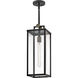 Catalina 1 Light 7.5 inch Black with Burnished Bronze Outdoor Hanging