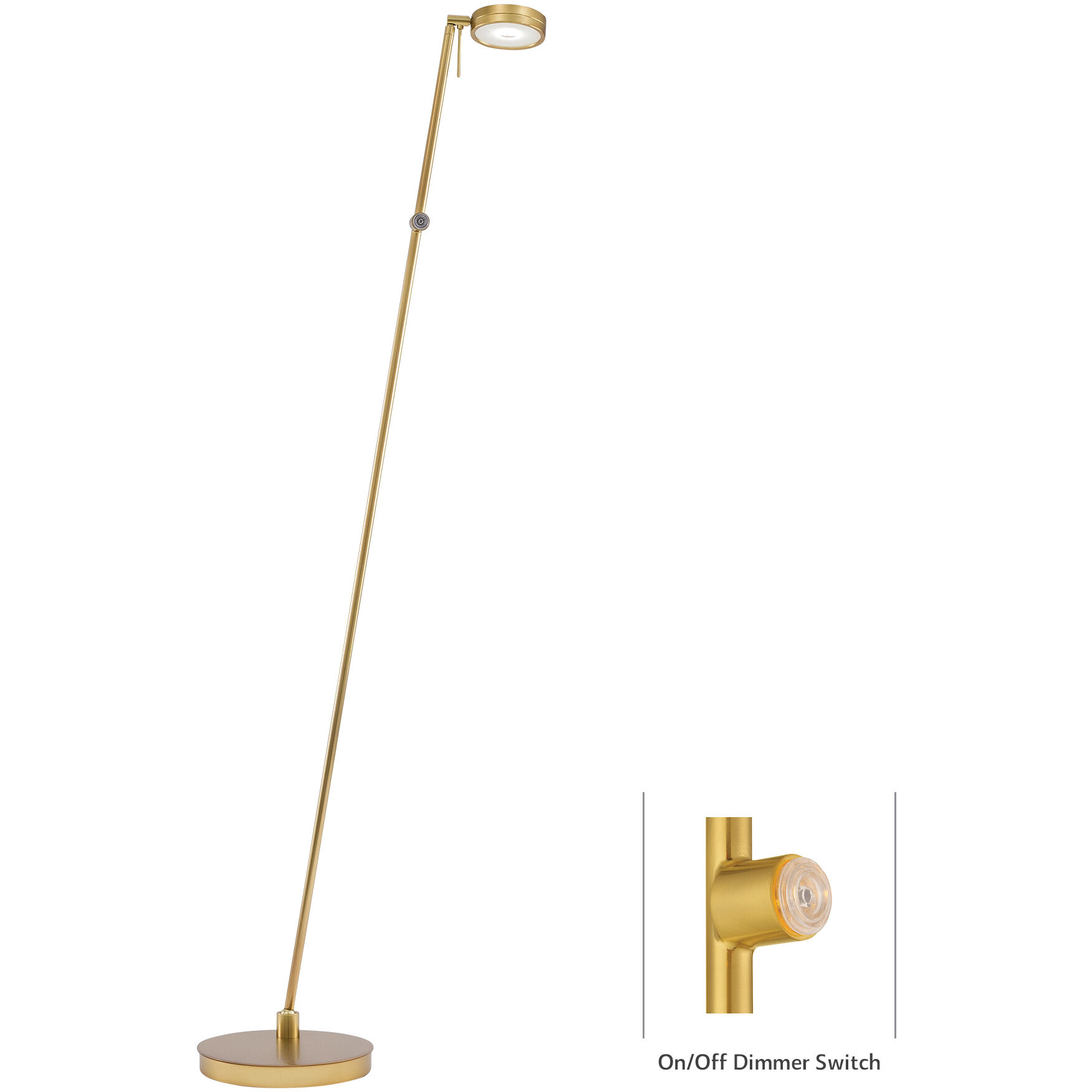 George's Reading Room 49.75 inch 8.00 watt Honey Gold Floor Lamp Portable Light, Pharmacy