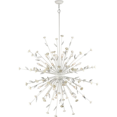Adelaide 20 Light 59.5 inch Textured White with Clear Chandelier Ceiling Light