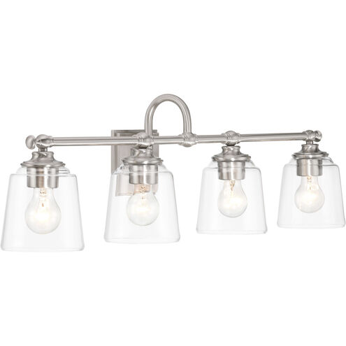 Antonia 4 Light 35 inch Brushed Nickel Bath Vanity Light Wall Light