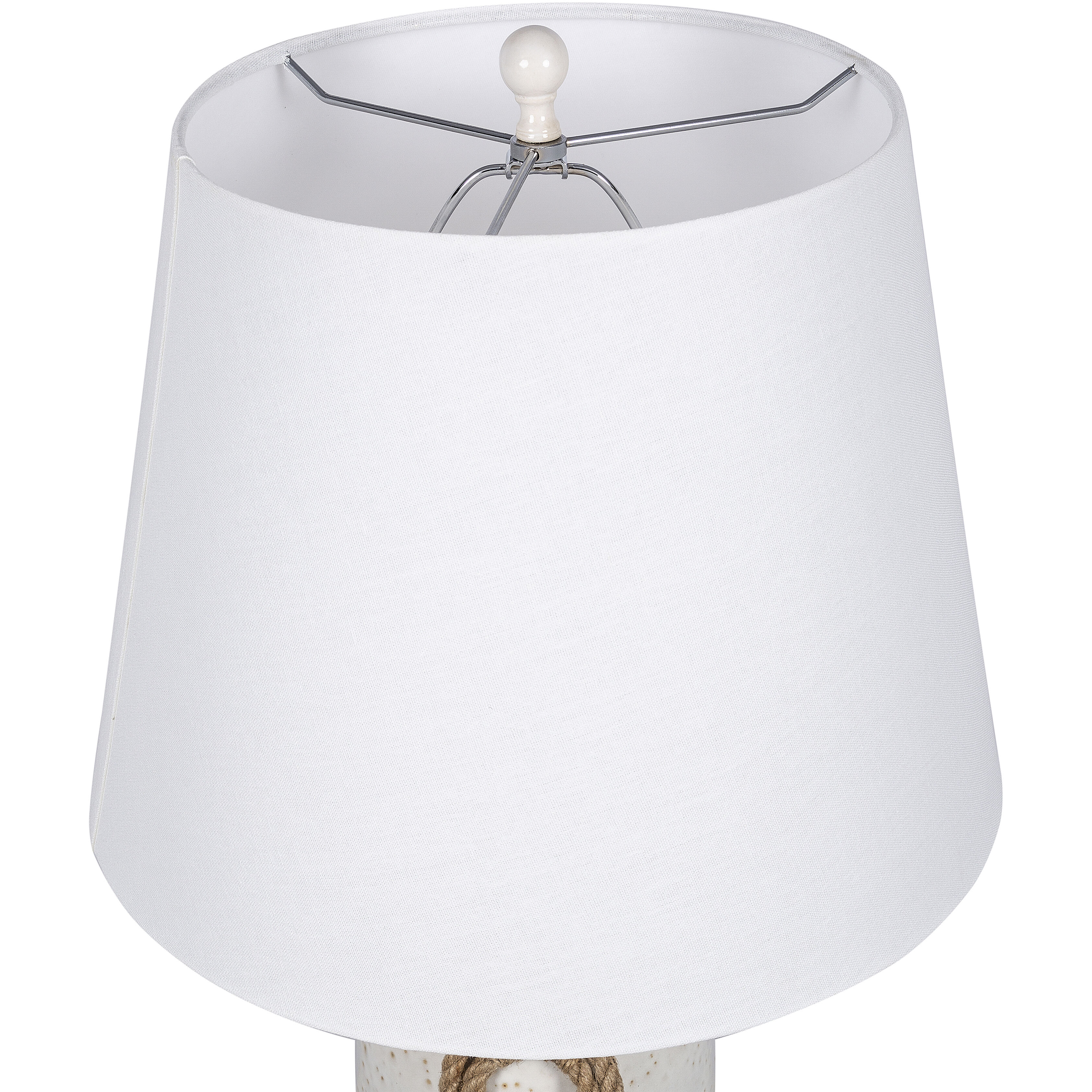 Marolla 28 inch 9 watt White Glazed Table Lamp Portable Light