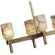 Lucian 10 Light 51.5 inch Vintage Brass Linear Pendant Ceiling Light in Vintage Brass and Alabaster