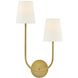 Cora Sconce Wall Light in Lacquered Brass