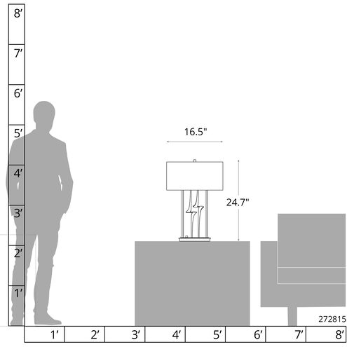 Antasia 24.7 inch 100 watt Natural Iron Table Lamp Portable Light in Flax