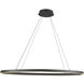 Ovale LED 40 inch Black Linear Pendant Ceiling Light