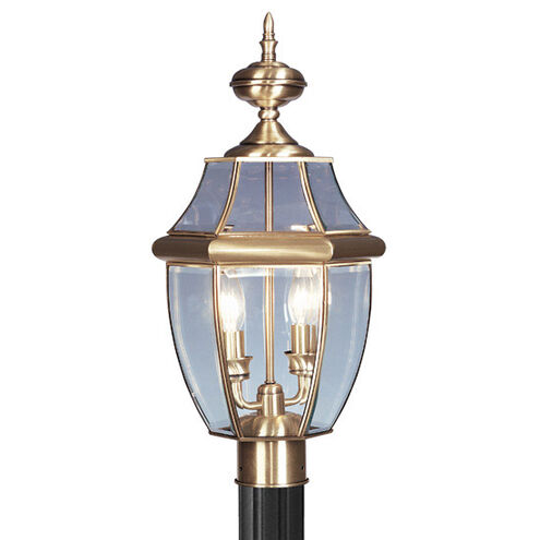 Monterey 2 Light 22 inch Antique Brass Outdoor Post Top Lantern