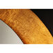 Floating 31.5 X 31.5 inch Gold Leaf and Black LED Mirror
