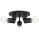 Alora Mood Claire 3 Light 9.5 inch Matte Black Semi Flush Mount Ceiling Light