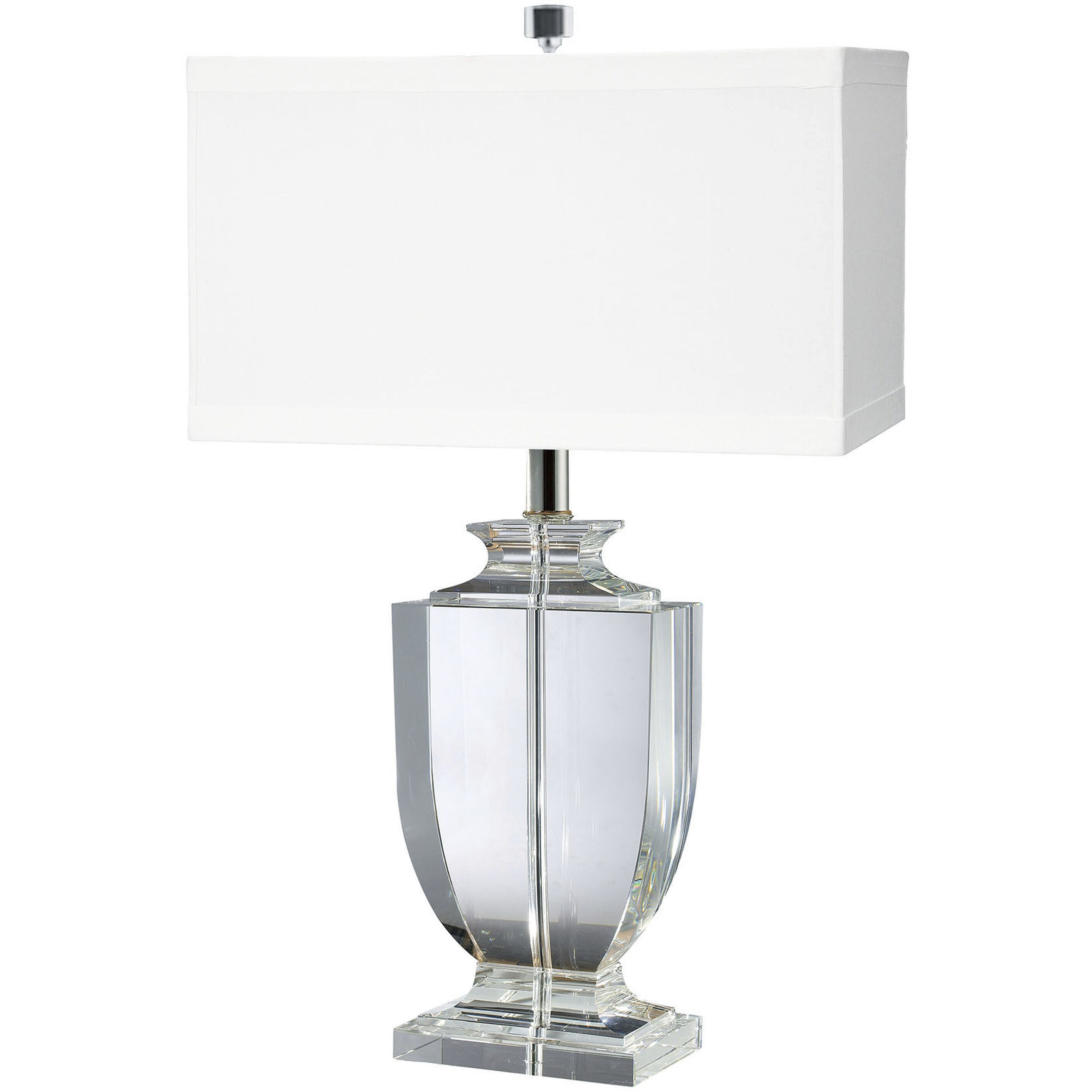 Crystal 27 inch 150 watt Clear Table Lamp Portable Light