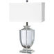 Crystal 27 inch 150 watt Clear Table Lamp Portable Light
