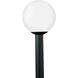 Outdoor Globe 1 Light 13 inch White Plastic Outdoor Post Lantern, Medium