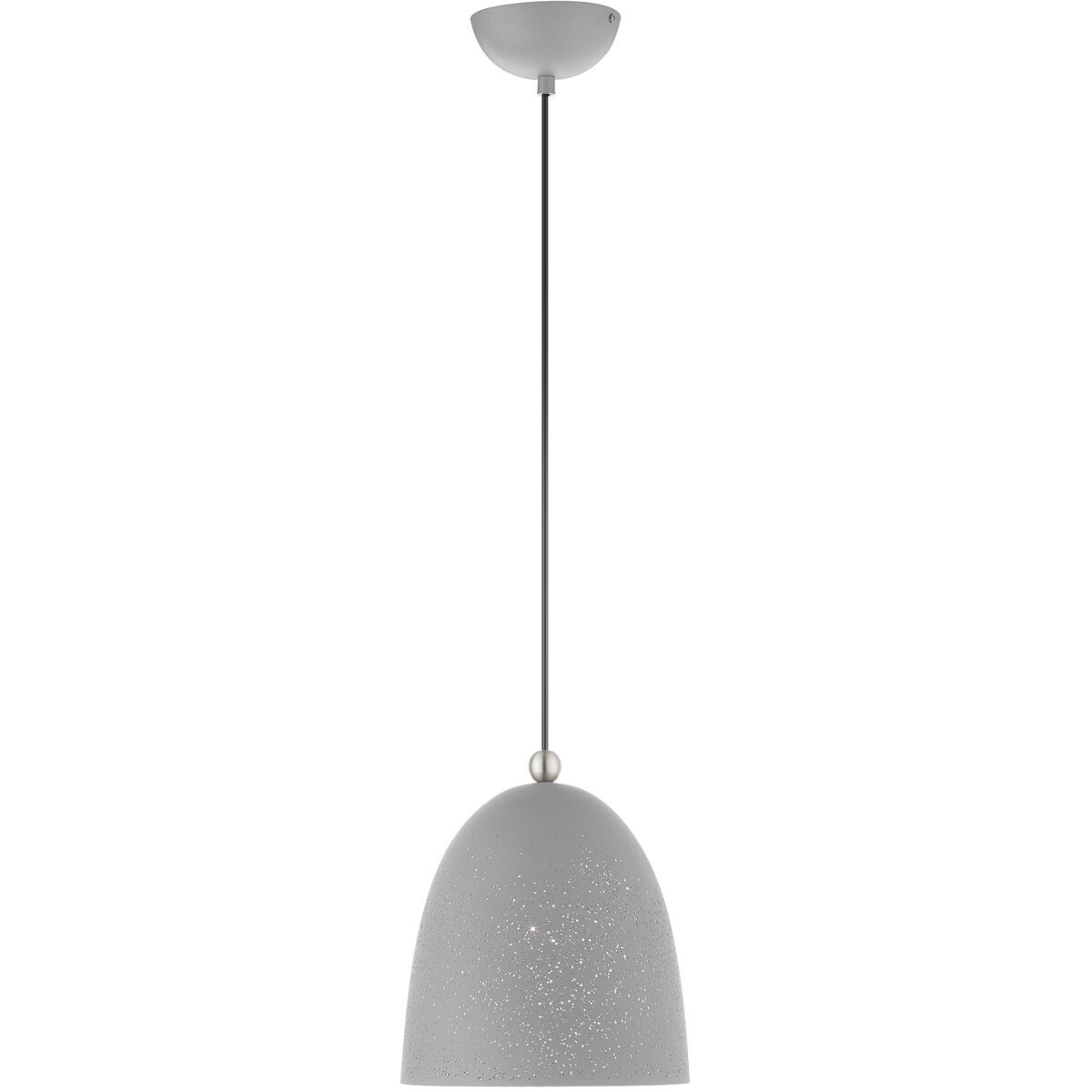 Arlington 1 Light 10 inch Nordic Gray with Brushed Nickel Accents Pendant Ceiling Light