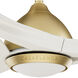 Elise 54 inch Alturas Gold with Fresh White Blades Outdoor Ceiling Fan
