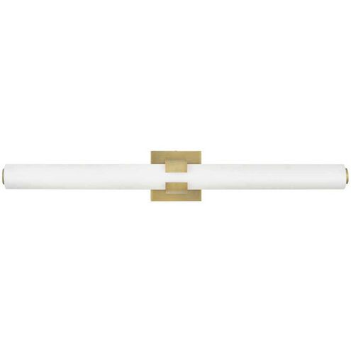 Aiden LED 31 inch Lacquered Brass Vanity Light Wall Light, Vertical