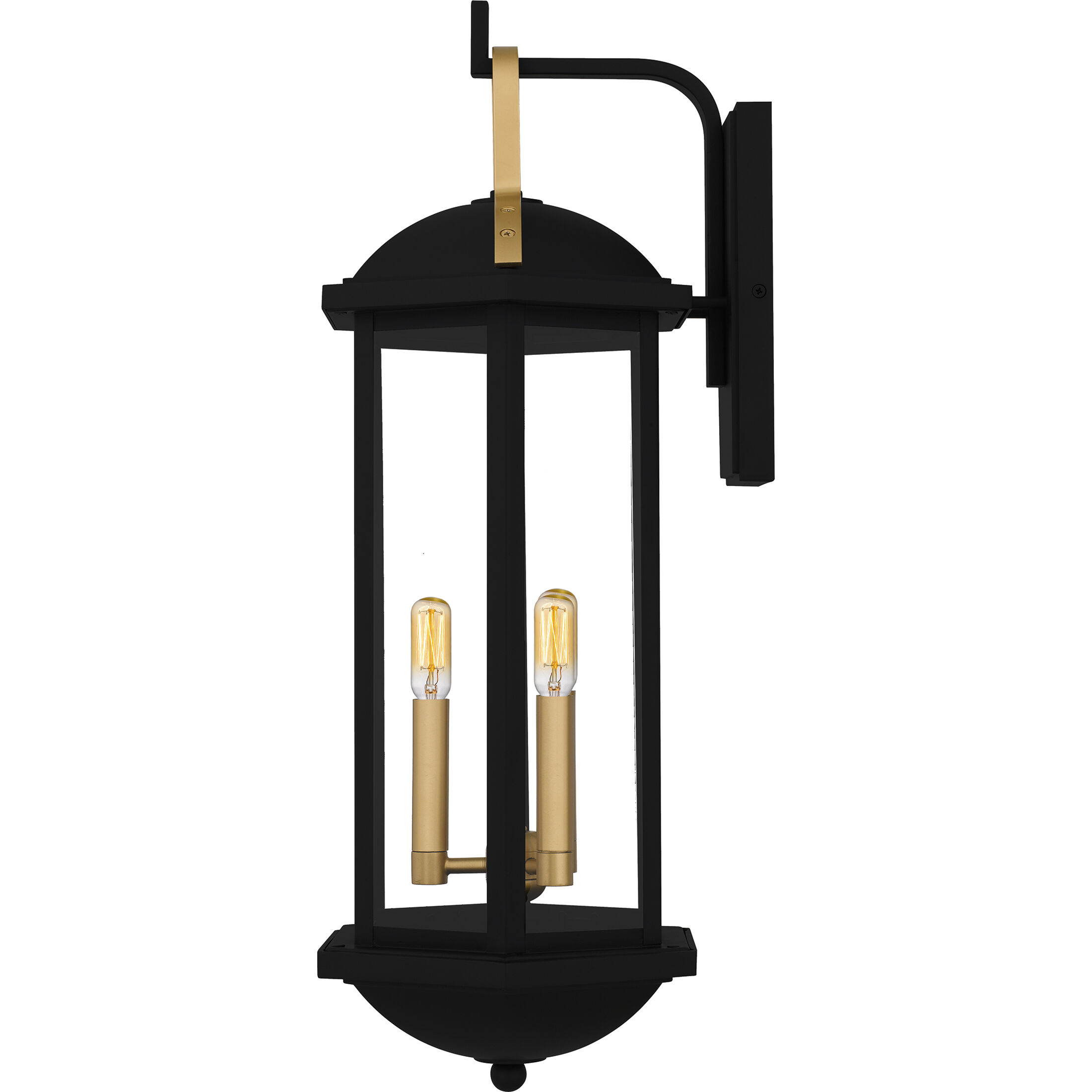 Crestfield 3 Light 26.25 inch Matte Black Outdoor Wall Lantern, Large