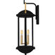 Crestfield 3 Light 26.25 inch Matte Black Outdoor Wall Lantern, Large