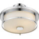 Savannah 2 Light 13.75 inch Chrome Semi Flush Mount Ceiling Light