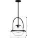 Coralyn 1 Light 13.25 inch Dark Matte Black Pendant Ceiling Light