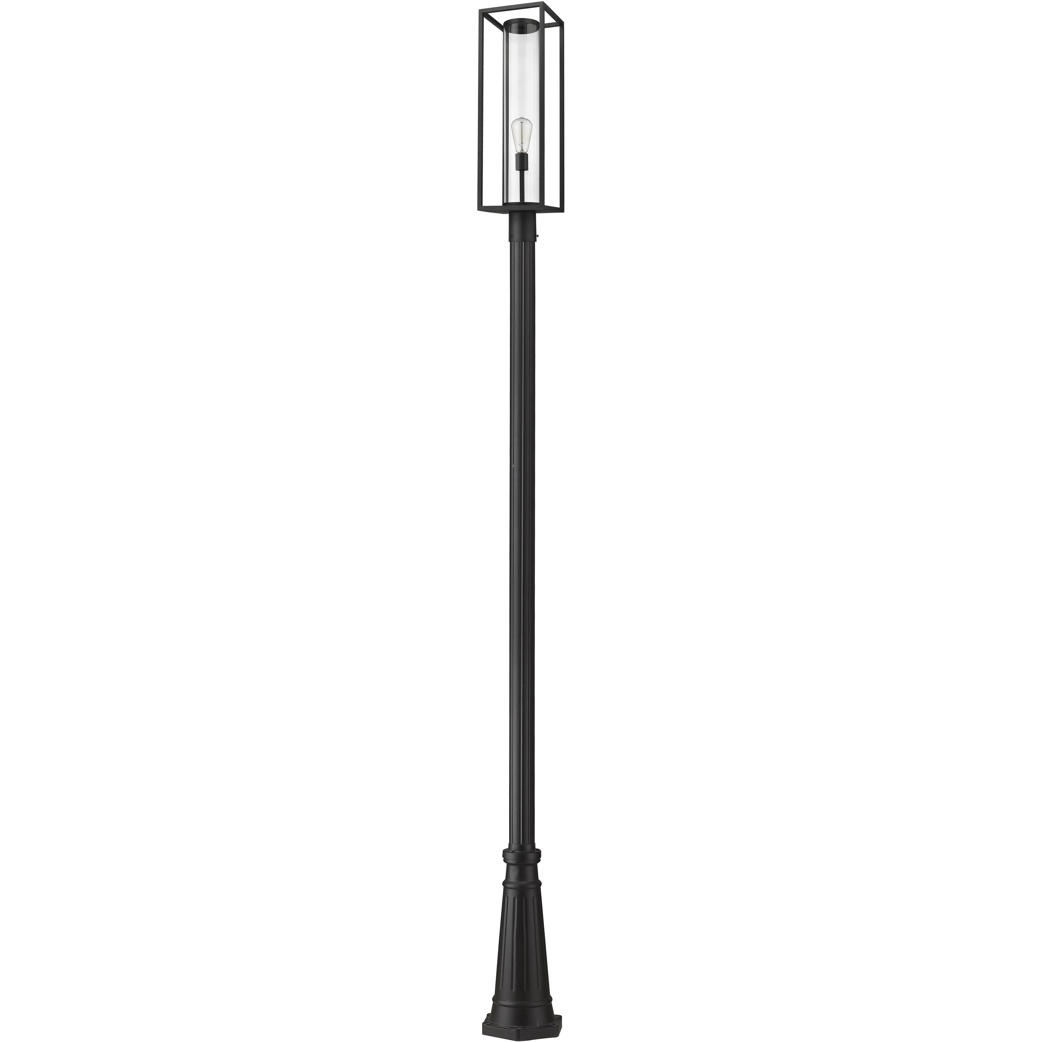 Dunbroch 1 Light 121.75 inch Black Outdoor Post Mounted Fixture