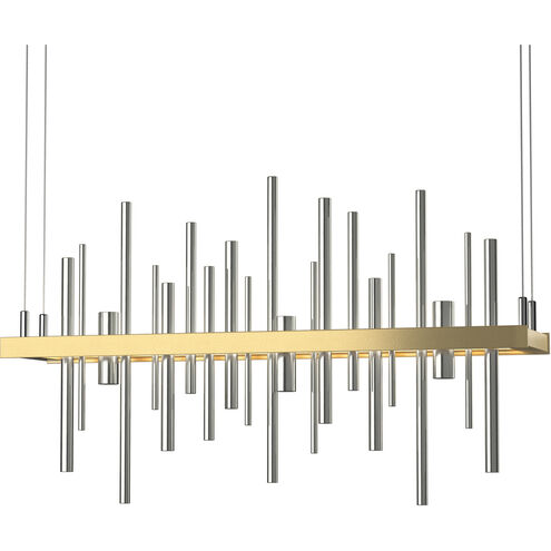 Cityscape LED 25.5 inch Modern Brass and Sterling Pendant Ceiling Light in Modern Brass/Sterling