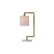 Dual-Bend Hanging Arm 25.2 inch 60 watt Gold/White Table Lamp Portable Light